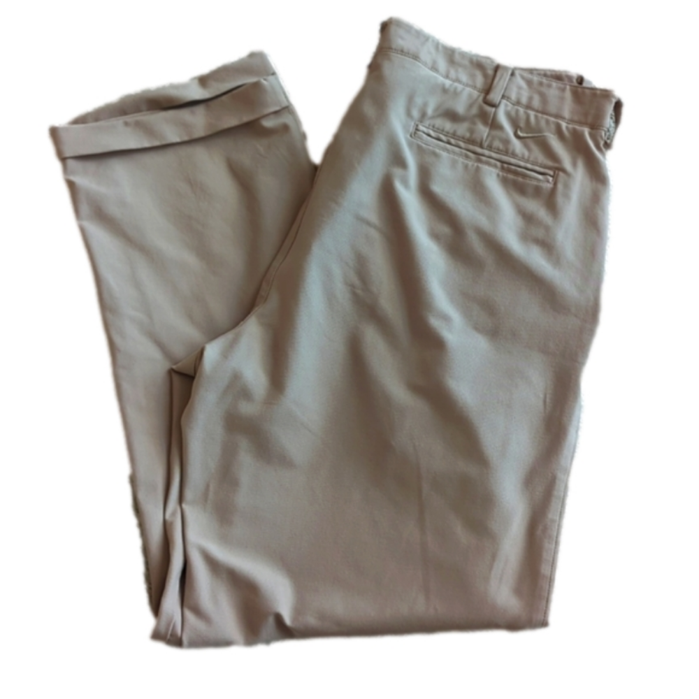 Nike Golf Men's Beige Khaki Dri Fit Straight Leg Relaxed Fit Pants Size 34 x 30